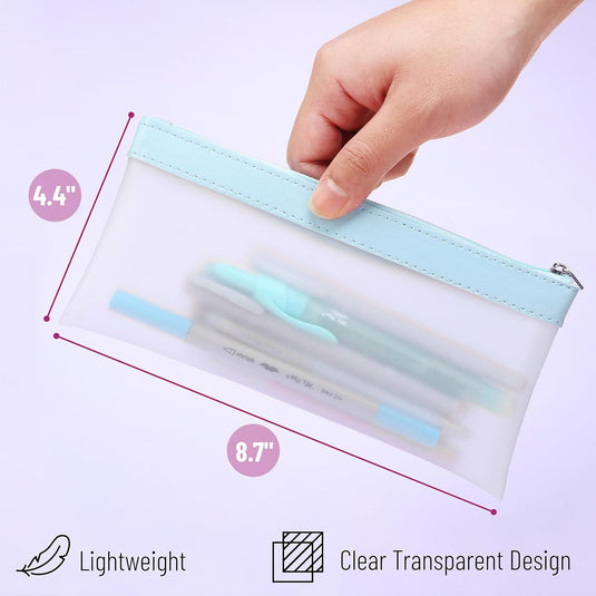 Set de estuche con lapiceros y marcadores tonos azules Mr Pen