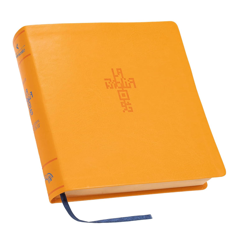 Cargue la imagen en el visor de la galería, Biblia QR NTV, imitación piel naranja
