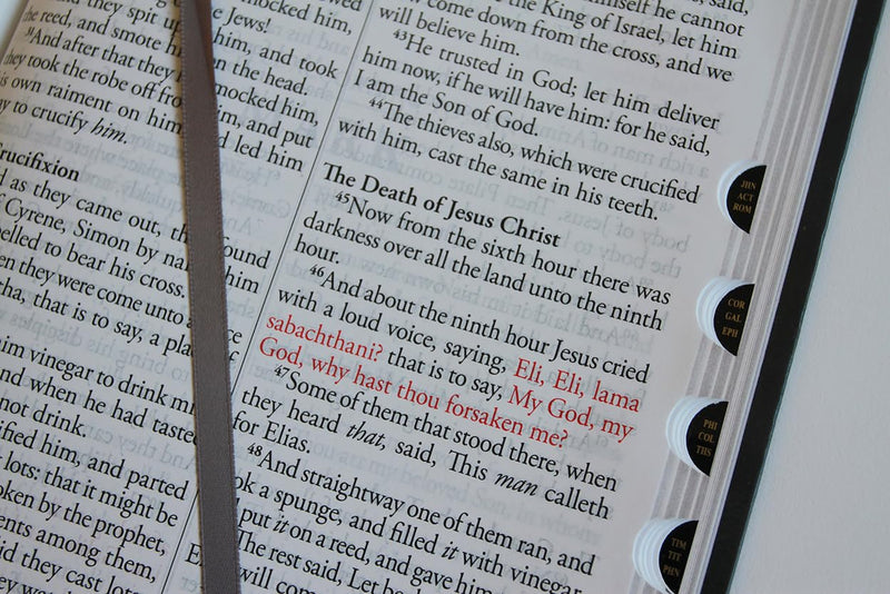 Cargue la imagen en el visor de la galería, KJV Holy Bible, Giant Print,  Index, Gray Premium Imitation Leather (Biblia en inglés)
