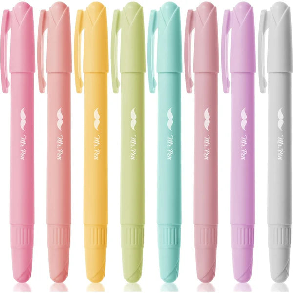 Cargue la imagen en el visor de la galería, Paquete de 8 marcadores de gel para biblia tonos pastel Mr. Pen
