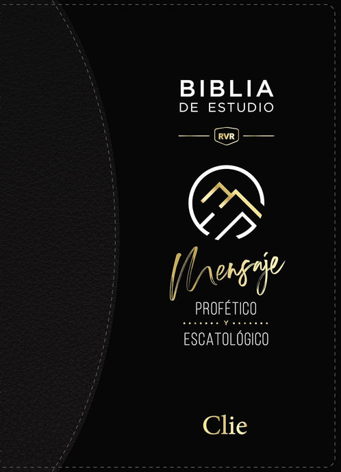 Biblia de Estudio del Mensaje Profético y Escatológico RVR, con índice, Leathersoft negro
