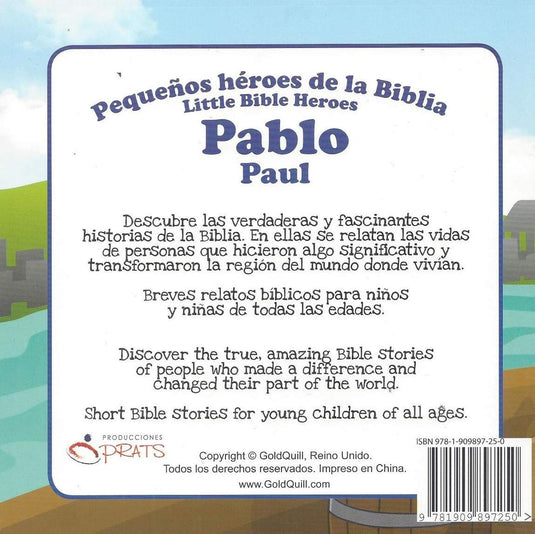 Libro Bilingüe Pablo- Paul (Pequeños héroes de la Biblia)