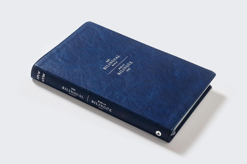 Cargue la imagen en el visor de la galería, Biblia Bilingüe NIV/NVI, imitación piel azul (Bilingual Bible leathersoft navy)
