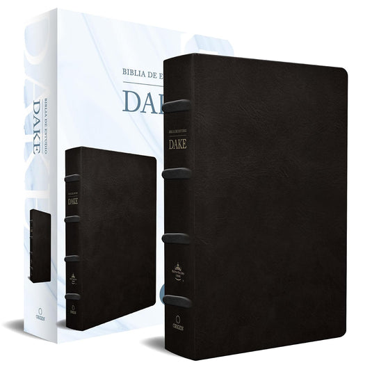 Biblia de Estudio Dake RVR 1960, piel negra