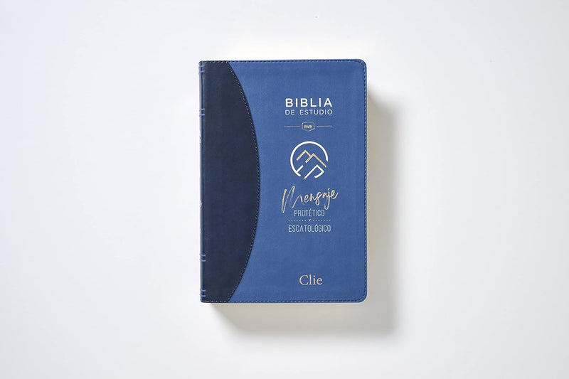 Cargue la imagen en el visor de la galería, Biblia de Estudio del Mensaje Profético y Escatológico RVR, Leathersoft Azul
