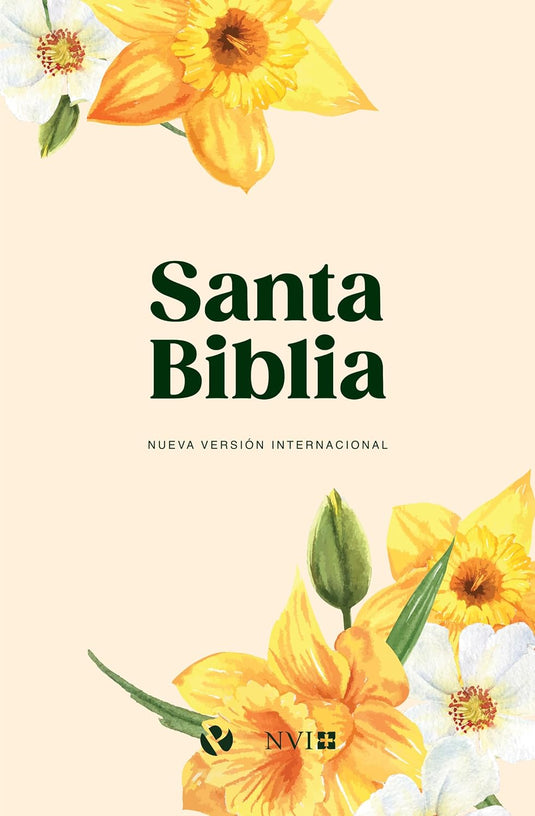 Biblia NVI, Tapa dura flores amarillas