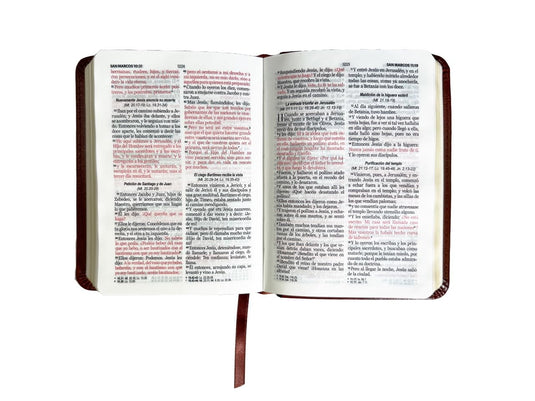 Biblia RVR 1960, Tamaño Bolsillo, imitación piel café