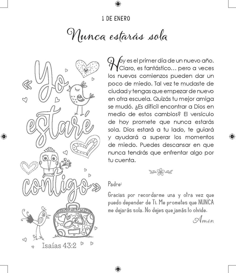 Cargue la imagen en el visor de la galería, Devocional ilustrado para niñas: 366 días de devocionales para colorear
