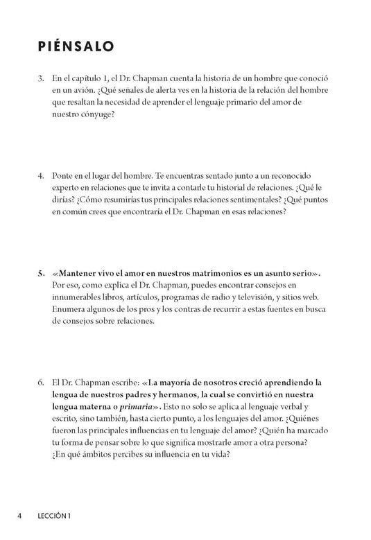 Los 5 lenguajes del amor - Cuaderno de ejercicios