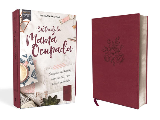 Biblia de la Mamá Ocupada RVR 1960, imitación piel magenta