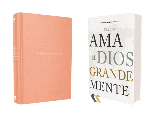 Biblia, Ama a Dios Grandemente NBLA, Interior a cuatro colores, Tapa dura coral