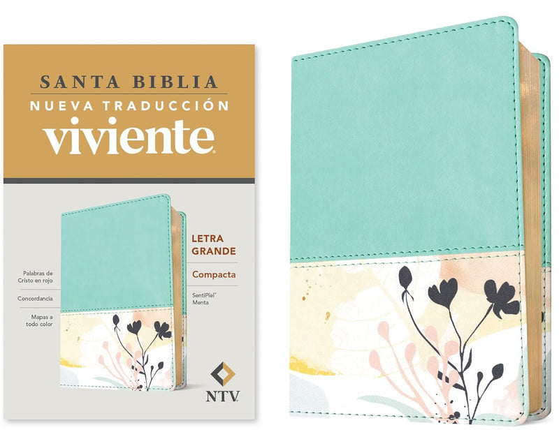 Cargue la imagen en el visor de la galería, Santa Biblia NTV, Letra Grande, Edición Compacta, SentiPiel menta
