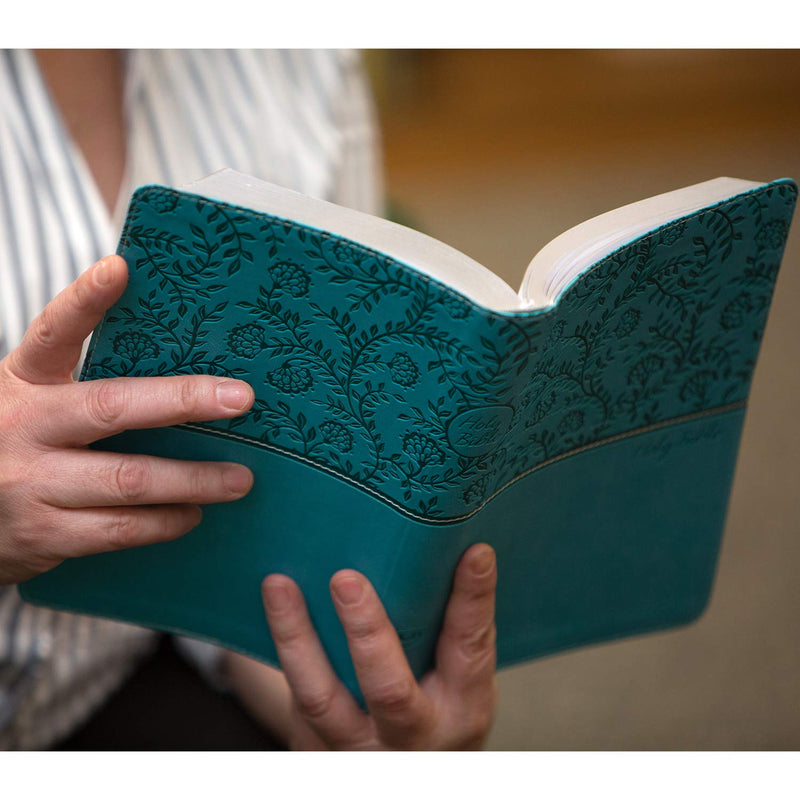 Cargue la imagen en el visor de la galería, KJV, Deluxe Gift Bible, Leathersoft, Teal, Red Letter, Comfort Print: Holy Bible, King James Version
