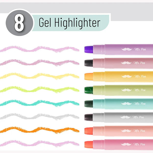 Cargue la imagen en el visor de la galería, Paquete de 8 marcadores de gel para biblia tonos pastel Mr. Pen
