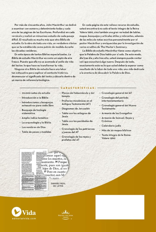 Biblia de Estudio RVR 1960 MacArthur, Tapa dura