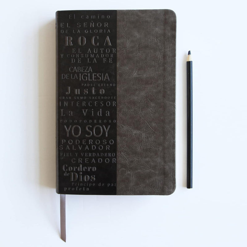 Cargue la imagen en el visor de la galería, Biblia RVR 1960, Letra Grande, Tamaño Manual, simil piel café con nombres de Dios
