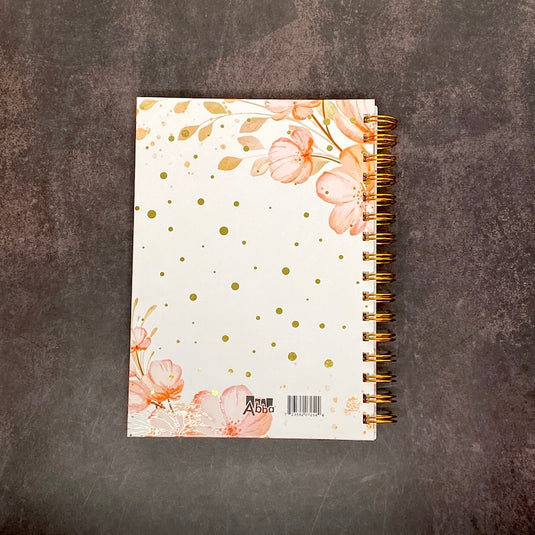 Libreta devocional de resortes Mis Momentos con Dios, tapa dura flores