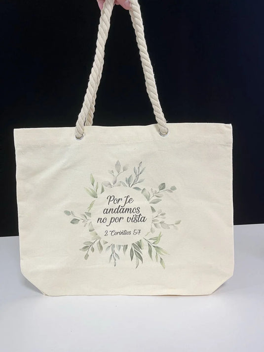Bolso grande con versículo 