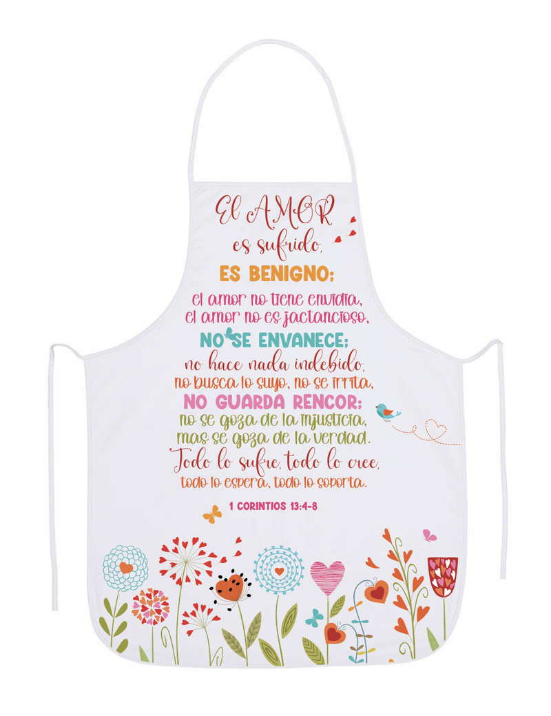 Cargue la imagen en el visor de la galería, Delantal de algodón El amor
