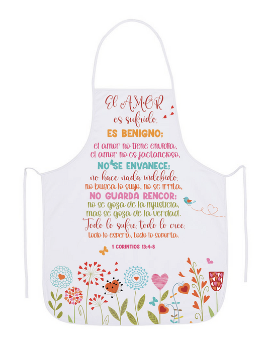 Delantal de algodón El amor