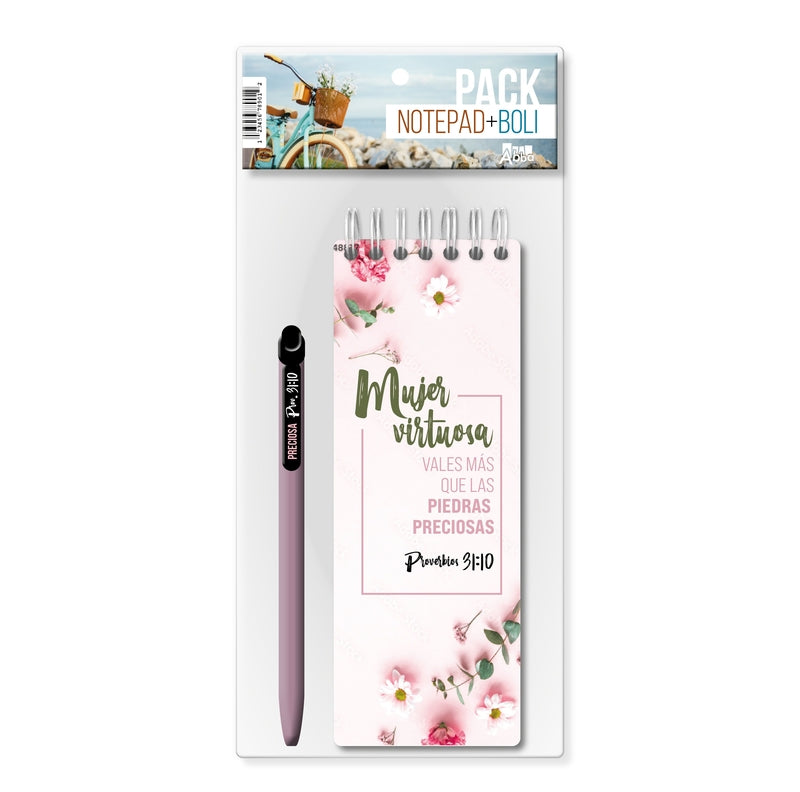 Cargue la imagen en el visor de la galería, Set de libreta con Lapicero- Mujer virtuosa
