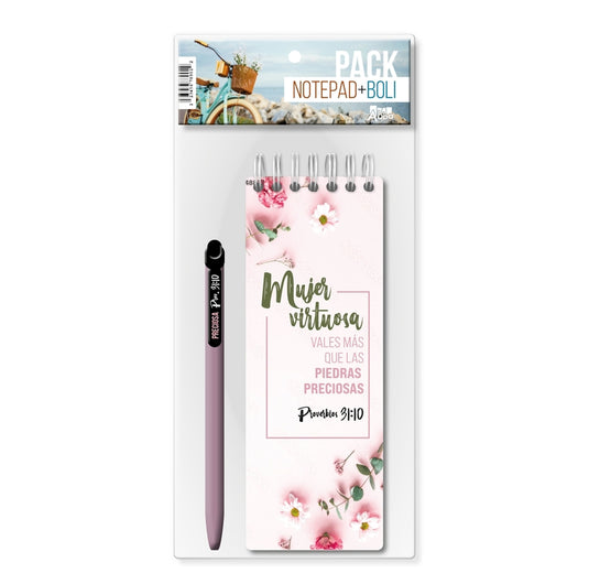 Set de libreta con Lapicero- Mujer virtuosa