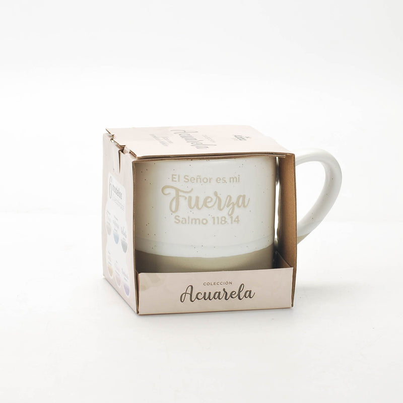 Cargue la imagen en el visor de la galería, Taza Colección Acuarela. El Señor es mi fuerza
