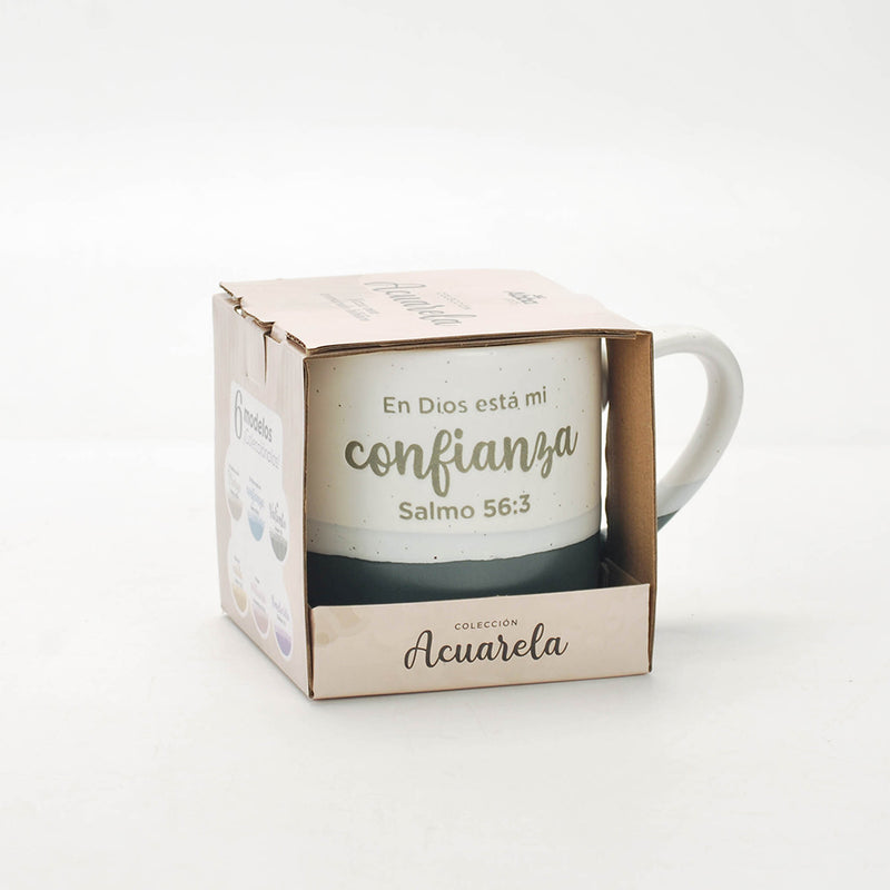 Cargue la imagen en el visor de la galería, Taza Colección Acuarela. En Dios está mi confianza
