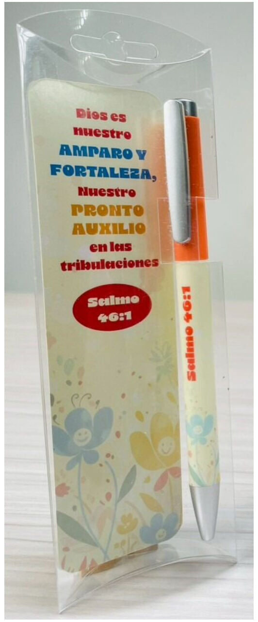 Set de lapicero con separador- Dios es nuestro amparo
