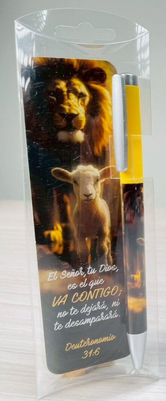 Set de lapicero con separador- El Señor va contigo