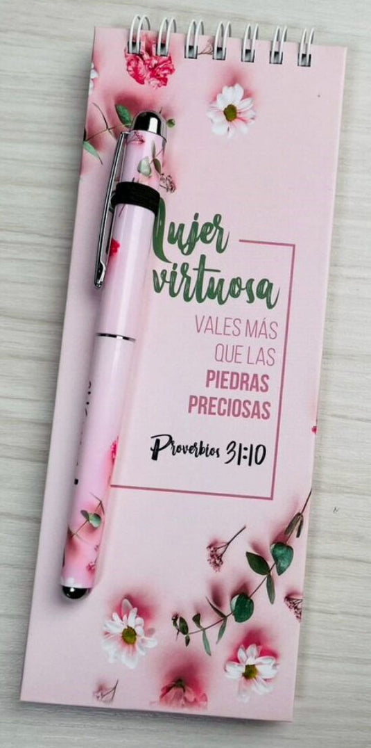 Set de libreta con Lapicero- Mujer virtuosa
