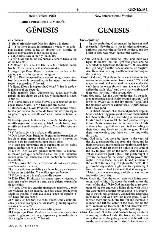 Biblia Bilingüe NIV/RVR 1960