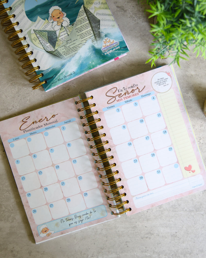 Cargue la imagen en el visor de la galería, Agenda Ovejitas 2026 color turquesa
