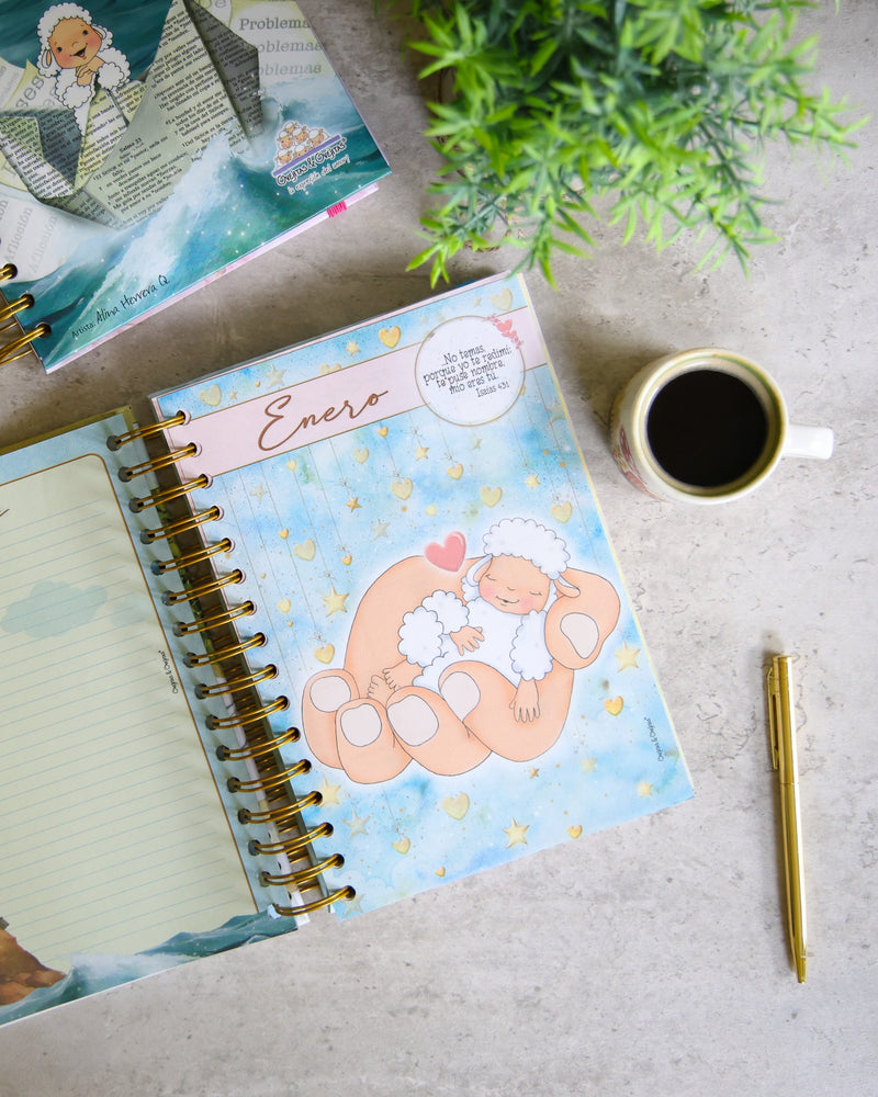 Cargue la imagen en el visor de la galería, Agenda Ovejitas 2026 color turquesa
