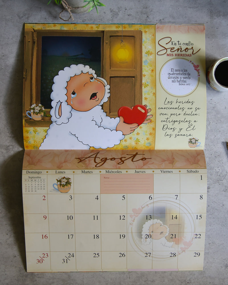 Cargue la imagen en el visor de la galería, Calendario Ovejitas 2026, rosado
