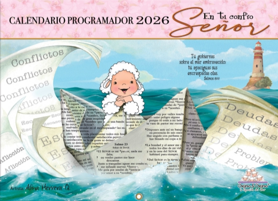 Calendario Ovejitas 2026, rosado