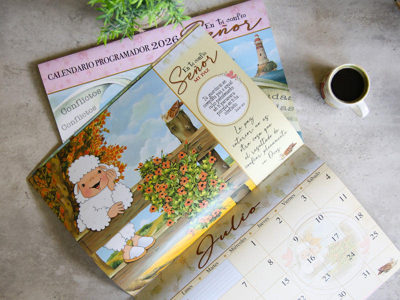 Cargue la imagen en el visor de la galería, Calendario Ovejitas 2026, turquesa
