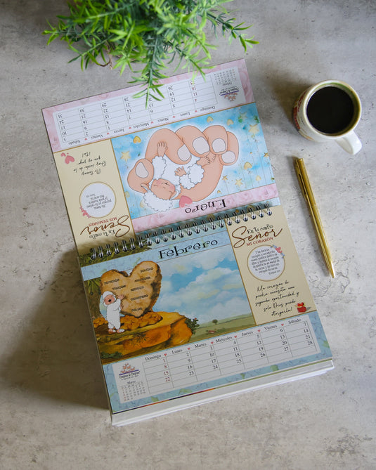 Calendario de escritorio Ovejitas 2026