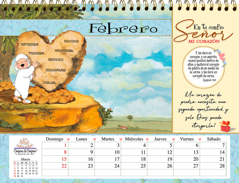 Cargue la imagen en el visor de la galería, Calendario de escritorio Ovejitas 2026
