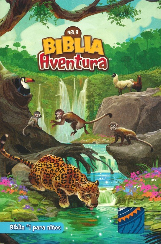 Cargue la imagen en el visor de la galería, Biblia Aventura para niños NBLA, con cierre de zíper, imitación piel azul
