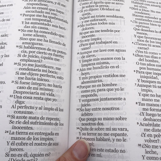 Biblia RVR 1960, Tamaño manual, Cierre zíper, con índice, Letra Gigante, imitación piel naranja jardín