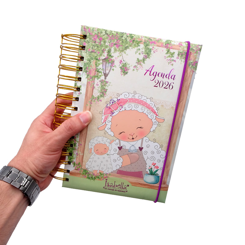 Cargue la imagen en el visor de la galería, Agenda Isabella 2026 (diseño mamá con bebé oveja)
