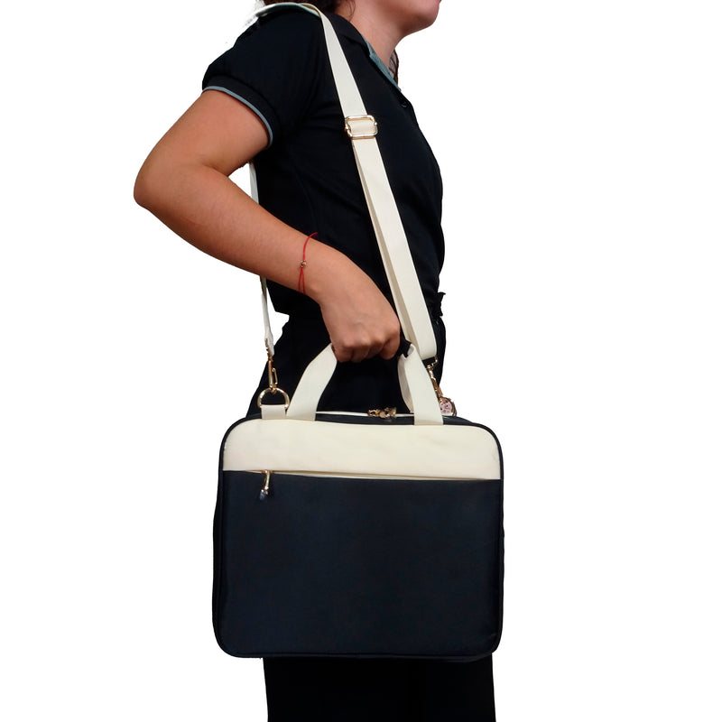 Cargue la imagen en el visor de la galería, Estuche grande para Biblia negro con beige
