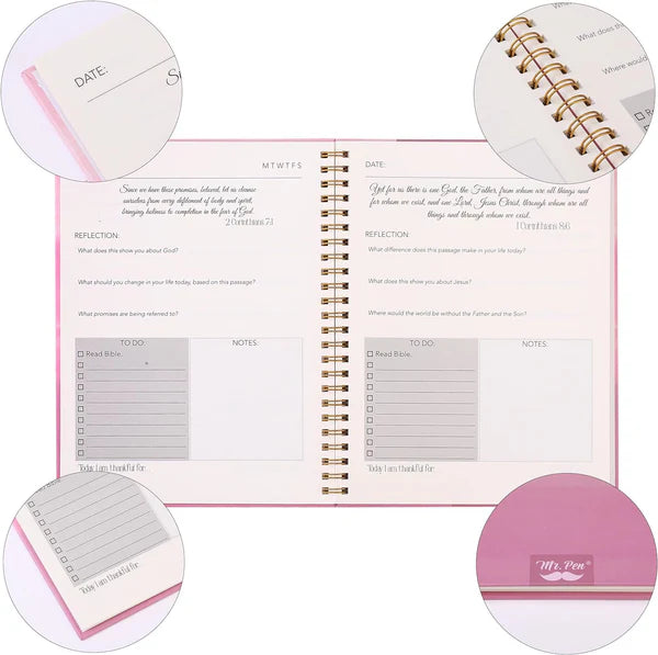 Cargue la imagen en el visor de la galería, Kit de Journaling Bíblico Mr. Pen tonos rosados
