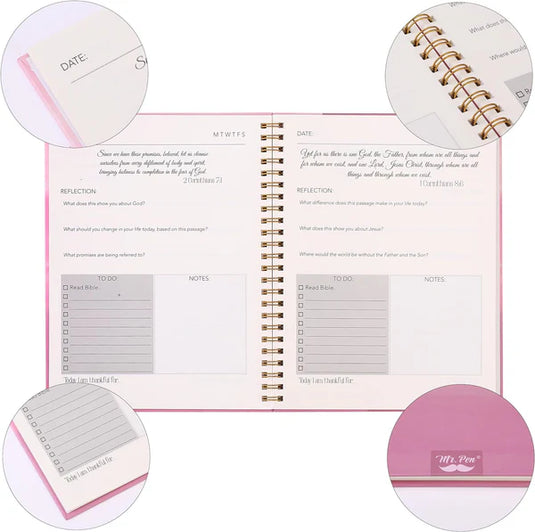 Kit de Journaling Bíblico Mr. Pen tonos rosados