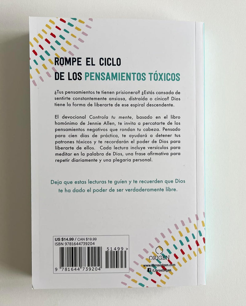 Cargue la imagen en el visor de la galería, Controla tu mente: Devocional 100 días para liberarse de los pensamientos negativos
