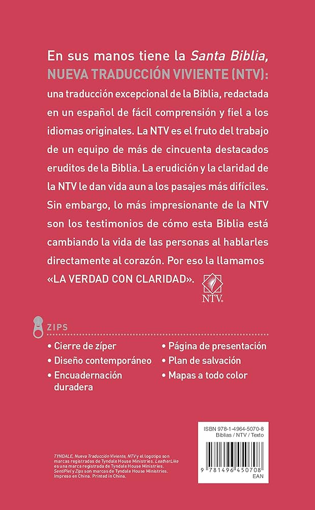Cargue la imagen en el visor de la galería, Santa Biblia NTV, Edición zíper (SentiPiel Flores rosa)
