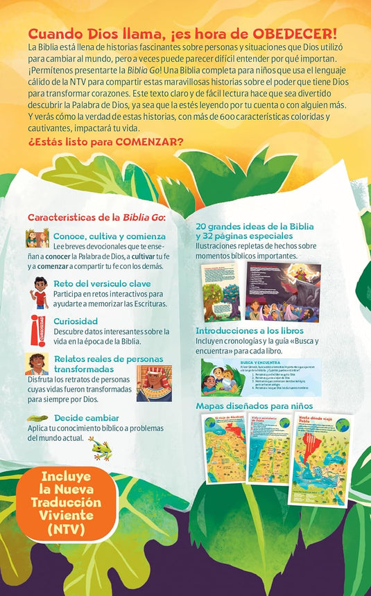 Biblia GO para niños NTV, imitación piel verde azulado