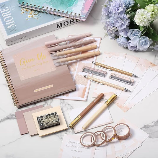 Kit de Journaling Bíblico Mr. Pen tonos cafés