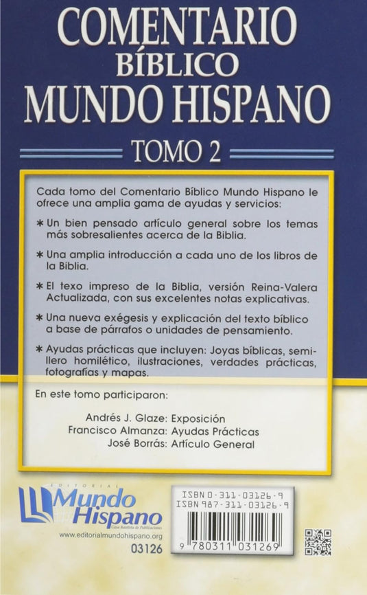 Comentario Bíblico Mundo Hispano: Tomo 2 Éxodo